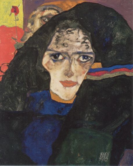 エゴンシーレ《悲しみの女》1912年.jpg