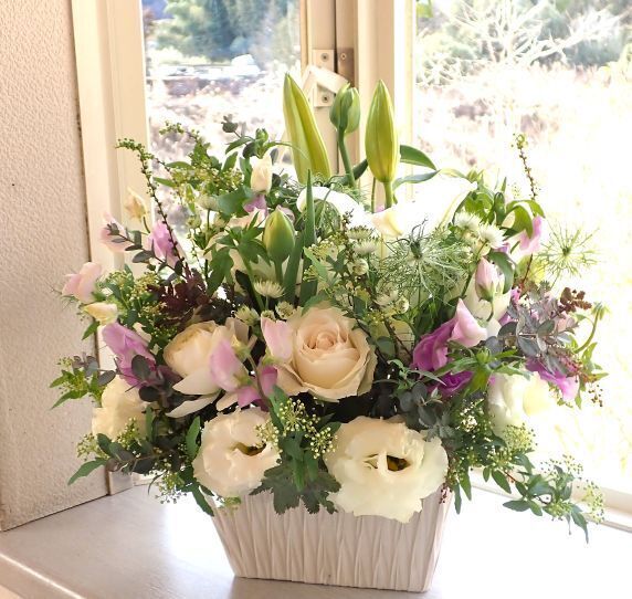 ｋさんからの花籠.JPG
